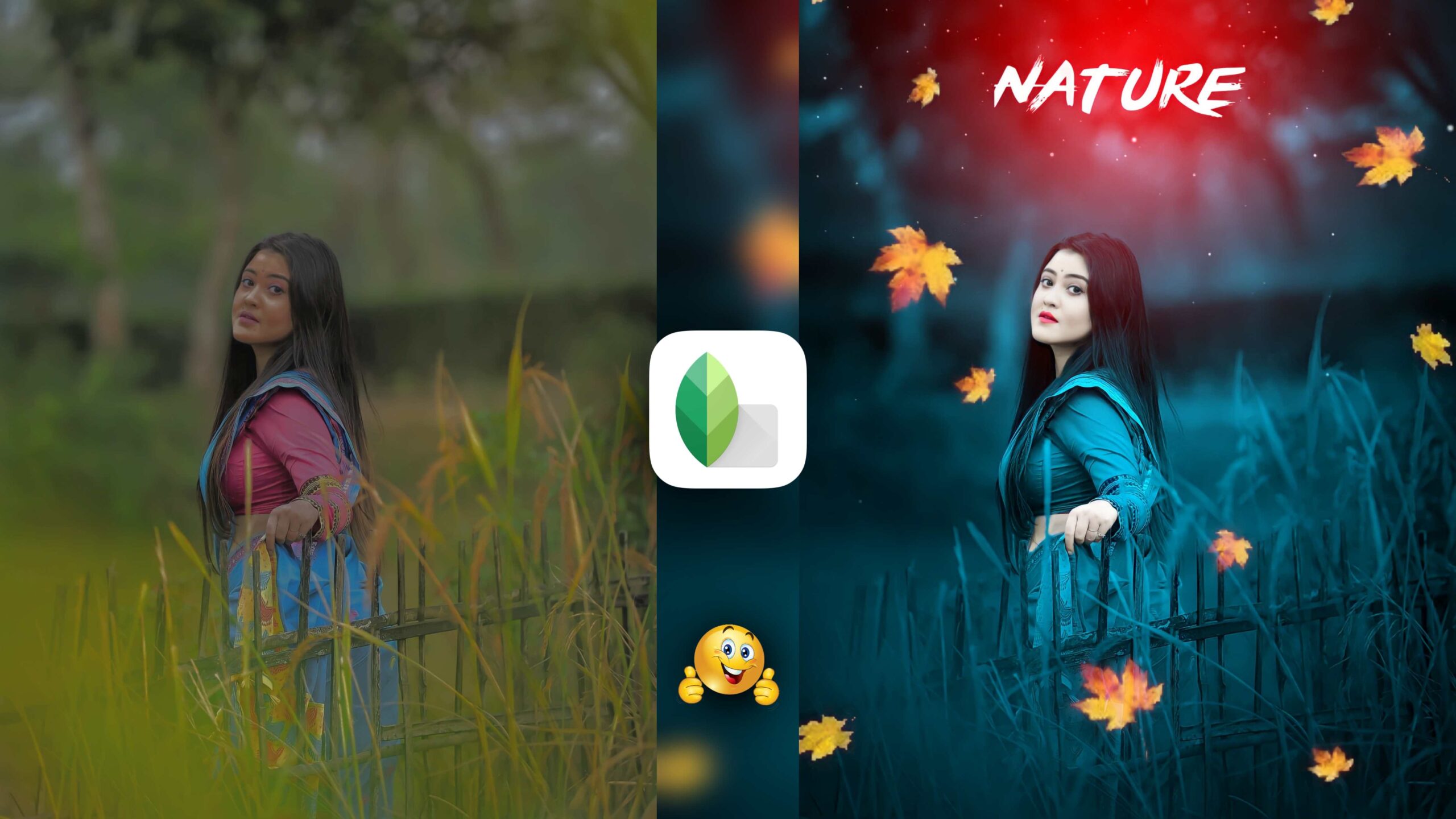 Snapseed Creative Photo Editing Tricks ? | Snapseed Blue Effect | Snapseed  Background Colour Change - MUNAWAR EDITS
