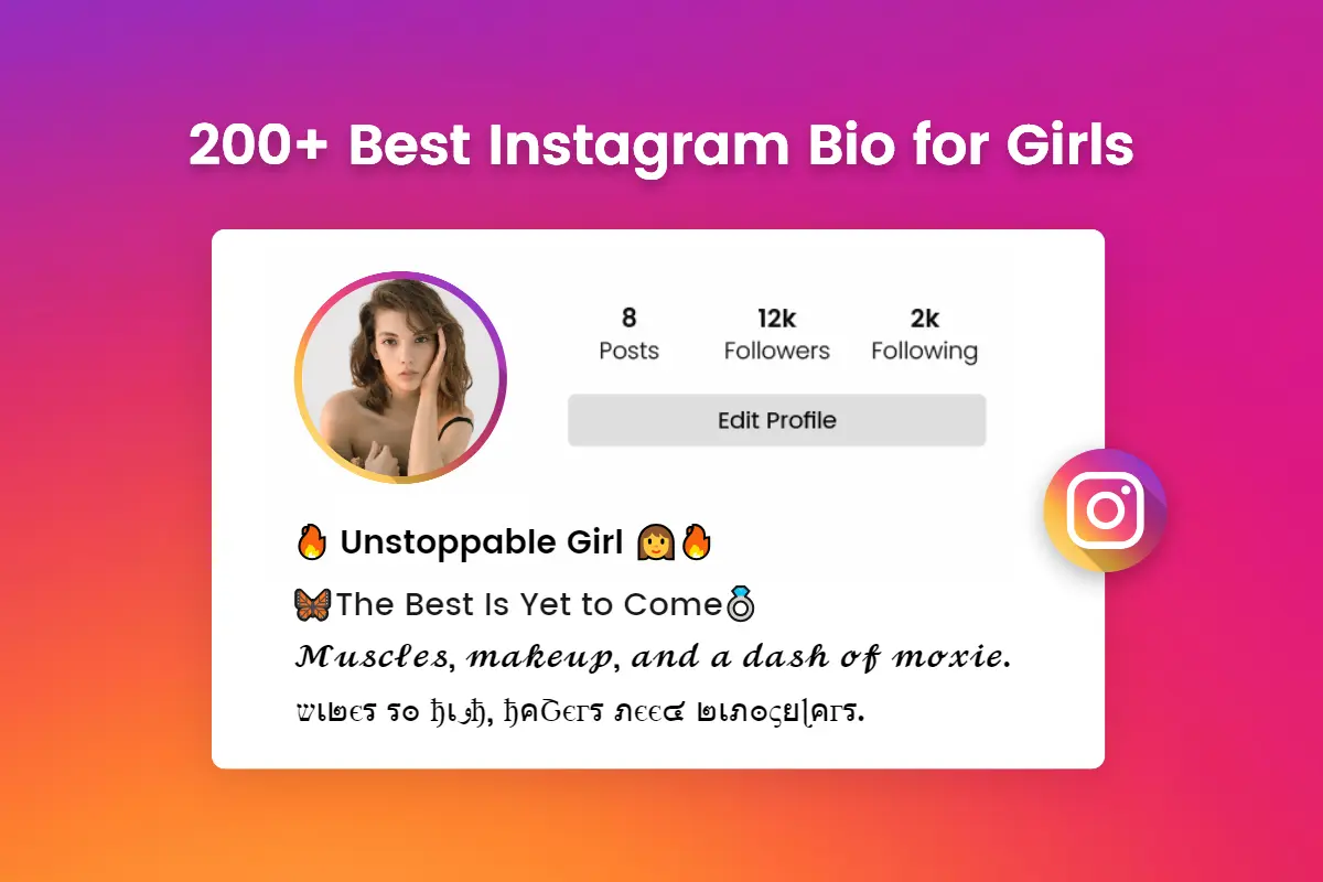 200+ Best Instagram Bio for Girls 2023-24 - MUNAWAR EDITS